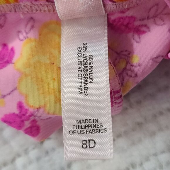 Victorias Secret Pink Floral‎ One Piece Swimsuit 8D - Picture 7 of 9